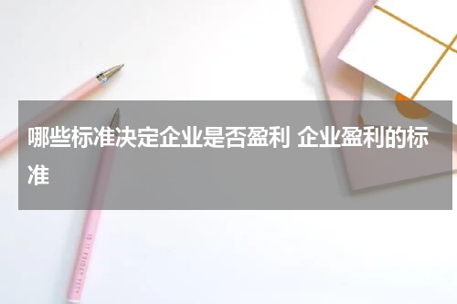 哪些标准决定企业是否盈利 企业盈利的标准