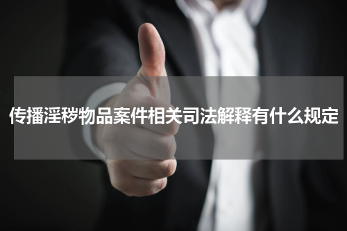 传播淫秽物品案件相关司法解释有什么规定