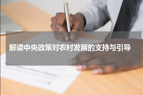 解读中央政策对农村发展的支持与引导