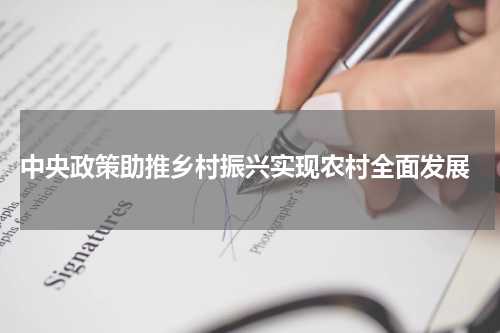  中央政策助推乡村振兴实现农村全面发展