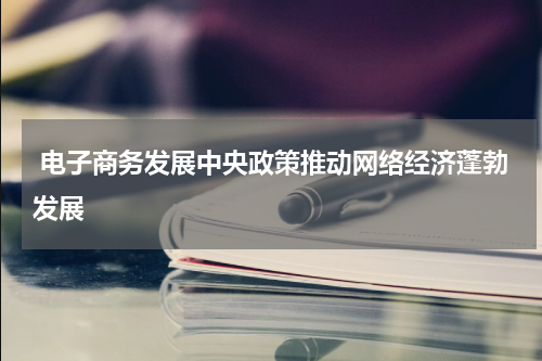  电子商务发展中央政策推动网络经济蓬勃发展