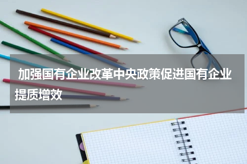  加强国有企业改革中央政策促进国有企业提质增效