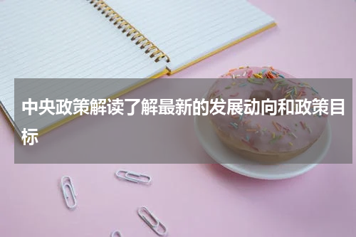 中央政策解读了解最新的发展动向和政策目标