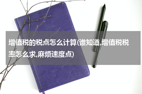 增值税的税点怎么计算(谁知道,增值税税率怎么求,麻烦速度点)